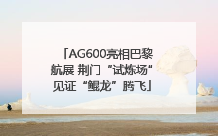 AG600亮相巴黎航展 荆门“试炼场”见证“鲲龙”腾飞