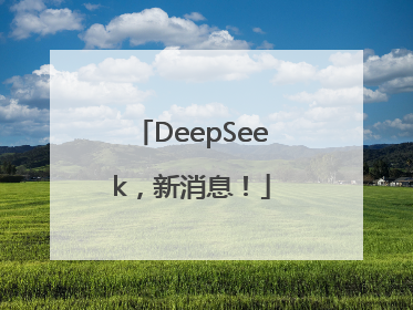 DeepSeek，新消息！