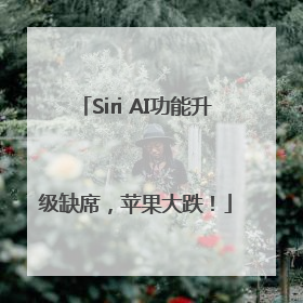 Siri AI功能升级缺席，苹果大跌！